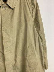 Khaki Beige Lacoste Long Coat Men's Large