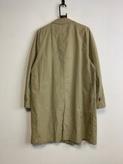 Khaki Beige Lacoste Long Coat Men's Large