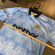 Manchester City 1989 Retro Football Shirt Medium