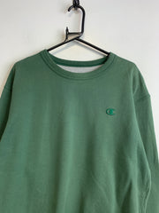 Green Champion Chest Logo Sweatshirt Men's Large