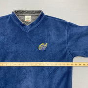 Vintage Blue Screen Stars Fleece Men's Medium