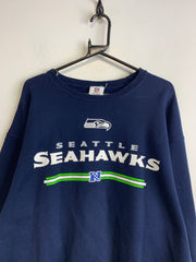 Black NFL Seahawks Print Sweatshirt Men's XL