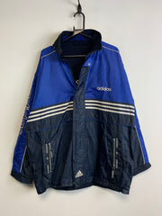 Vintage 90s Navy and Blue Adidas Reversible Jacket Men's XL