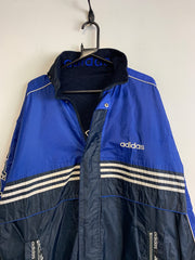 Vintage 90s Navy and Blue Adidas Reversible Jacket Men's XL