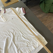 White Tommy Hilfiger Polo Shirt Medium