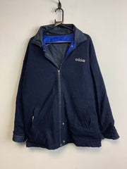 Vintage 90s Navy and Blue Adidas Reversible Jacket Men's XL