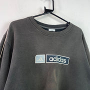 00s Black Adidas Sweatshirt Men's Large