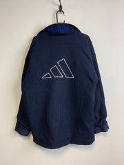 Vintage 90s Navy and Blue Adidas Reversible Jacket Men's XL