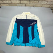 Vintage 90s Navy Blue White Adidas Windbreaker men's Large