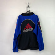 Vintage 90s Black and Blue Adidas Windbreaker Men's large