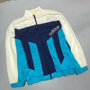 Vintage 90s Navy Blue White Adidas Windbreaker men's Large