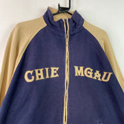 Navy and Beige Chiemgau zip up Sweatshirt Men's Medium