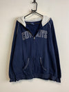 Navy Cowboys zip up Hoodie Men's Large