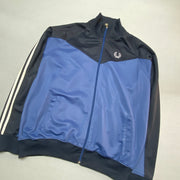 Vintage Black and Blue Fred Perry Track Jacket Men's Large