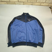 Vintage Black and Blue Fred Perry Track Jacket Men's Large