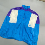 Vintage 90s Blue and White Nike Windbreaker Men's Medium