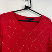 Red Tommy Hilfiger Jumper Women's Small