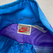 Vintage 90s Blue and White Nike Windbreaker Men's Medium