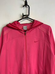 Vintage 90s Pink Nike zip up Hoodie Women's XL