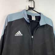 Black and Grey Adidas Track Jacket Men's XL