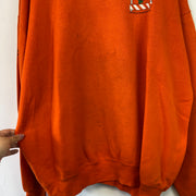 Orange Graphic Print Sweatshirt Men's XXL