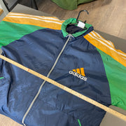 Vintage 90s Yellow Green Navy Adidas Equipment Windbreaker Men's Large