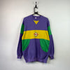 Purple Yellow Green Sweatshirt Men's Medium