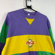 Purple Yellow Green Sweatshirt Men's Medium