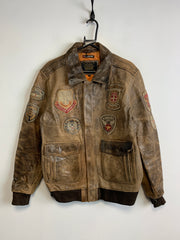 Brown Leather Jacket Men's Medium