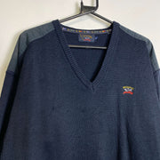 Navy Paul & Shark Sweater Top Large