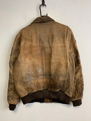 Brown Leather Jacket Men's Medium