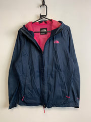 Navy North Face Raincoat Women's Large