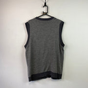 Grey Cardigan Vest Jumper Men's Medium