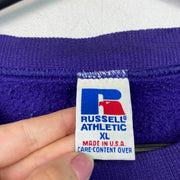 Vintage 90s Purple Russell Athletic Blank Sweatshirt Men's XL