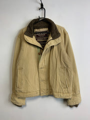 Beige Abercrombie Utility Jacket Men's large