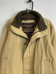 Beige Abercrombie Utility Jacket Men's large