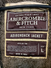 Beige Abercrombie Utility Jacket Men's large