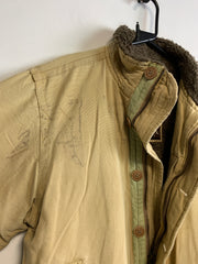 Beige Abercrombie Utility Jacket Men's large