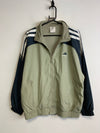 00s Khaki and Black Adidas Windbreaker Men's Medium