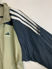 00s Khaki and Black Adidas Windbreaker Men's Medium