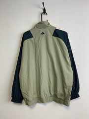 00s Khaki and Black Adidas Windbreaker Men's Medium