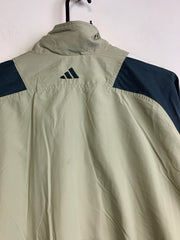 00s Khaki and Black Adidas Windbreaker Men's Medium