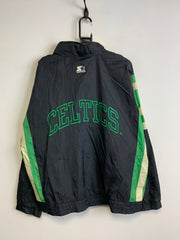 Black and Green Starter NBA Jacket Men's large