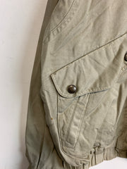 Beige Bomber Jacket Men's Large