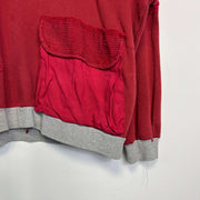 Vintage 90s Red Adidas Training Rework Sweatshirt Medium