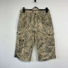 Beige and Black Cargo Shorts W32