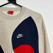 Vintage 90s Grey Reworked Nike Sweatshirt Small