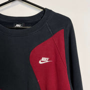 Black Red Nike Sweatshirt Reworked Medium