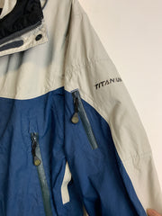 Navy and Grey Columbia Raincoat Men's Small