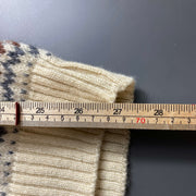 Vintage Shetland Patterned Wool Cardigan Sweater Jumper Womens 12